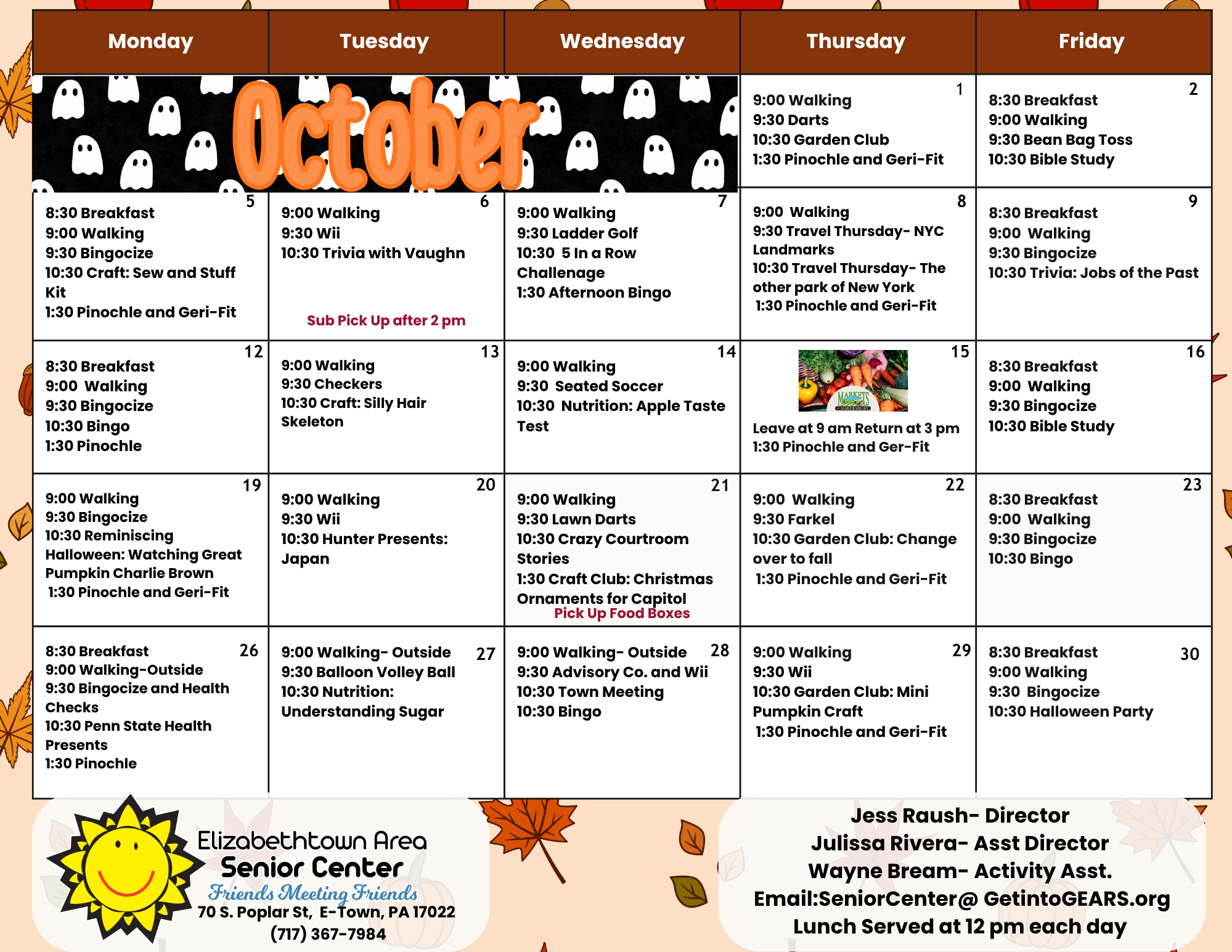 Activities Calendar